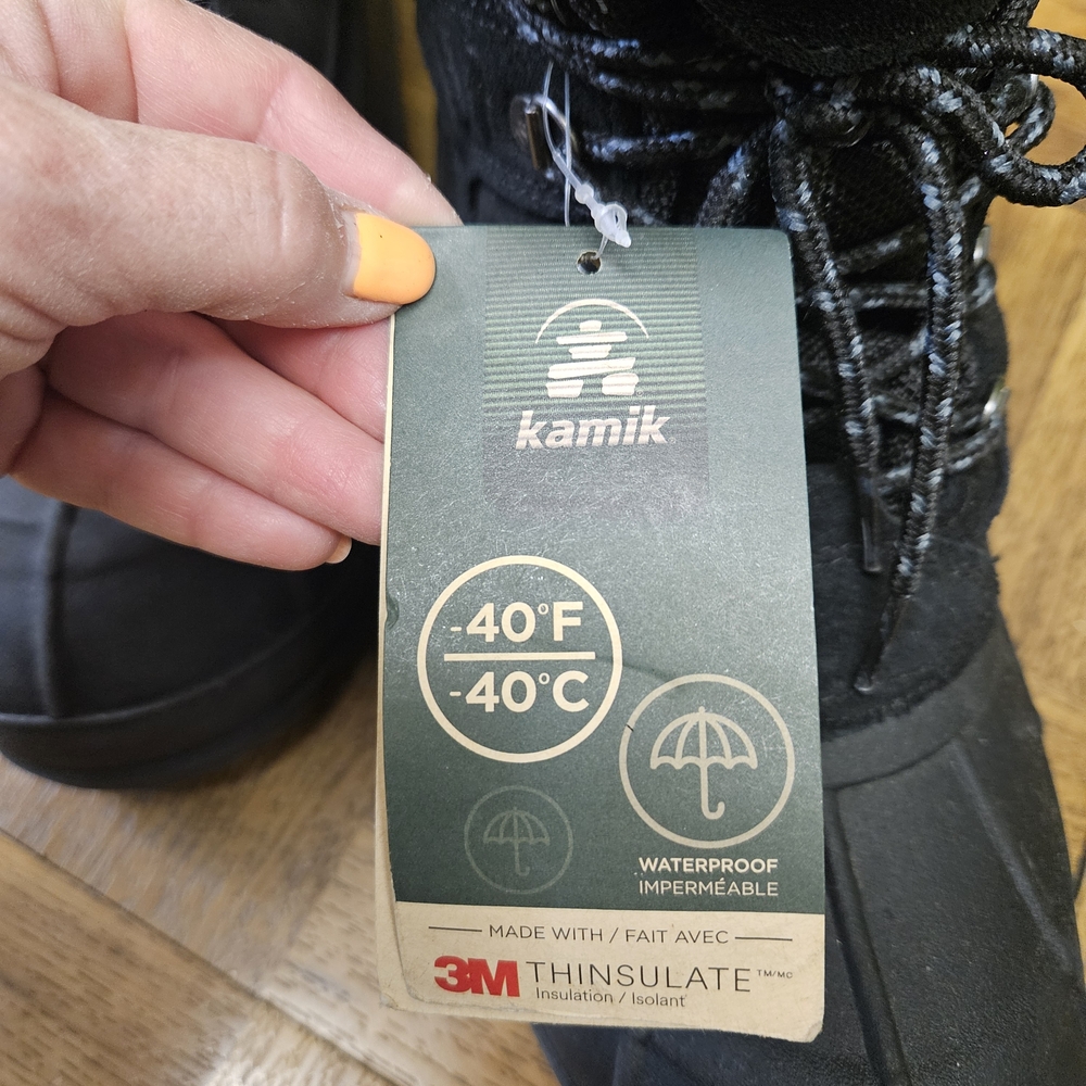 Kamik Fargo Men's Black Waterproof Snow Boots Size 11 - Picture 7 of 10